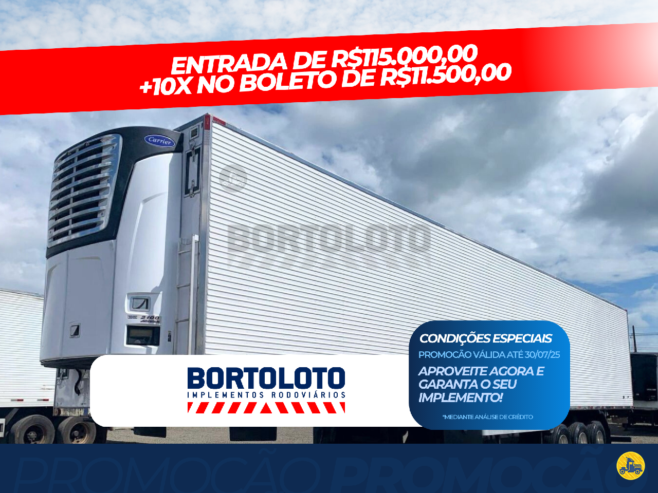 CARRETA SEMI-REBOQUE FRIGORIFICO Bortoloto Implementos - Ibiporã MARINGA PARANÁ PR